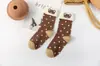 Calcetines Exclusivos Zhuji con Puño para Mujer, Calcetines de Media Pantorrilla, Estilo Primavera y Otoño, Estilo Japonés de Moda, Calcetines Largos Deportivos Otoño e Invierno, Diseño de Oso
