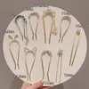 Pasador de Pelo en Forma de U con Perlas para Mujer, Pinza para Moño, Herramienta de Peinado, Pasador Fijo, Nuevo Estilo Chino, Accesorio de Cabello de Alta Gama