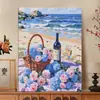 Casa de Flores junto al Mar Pintura al Óleo Digital DIY 2026 Nueva Pintura Acrílica Relleno Manual para Colorear Pintura Decorativa Sanadora