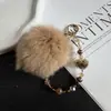 Otoño/Invierno Rebaja Caliente Estampado de Leopardo Corazón Cristal Bola de Pelo Grande Lanyard para Teléfono Bolso Colgante para Llaves Venta al por Mayor