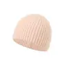 Gorro de Punto de Borde Recto de Moda, Versátil, Favorecedor para el Rostro, Elegante, Gorro de Punto de Invierno para Mujer, Cortavientos y Cálido