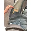 Jeans Rotos Estilo Americano para Mujer, Verano Tallas Grandes, Cintura Alta Sueltos, Pantalones de Pierna Ancha Estilo Relajado