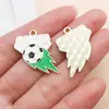 Fútbol Copa del Mundo Deporte Colgante de Aceite Goteante Accesorios de Joyería de Aleación DIY Colgante de Collar Llavero Insignia Conmemorativa