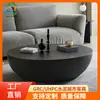 Mesa de Centro Baja Redonda Integrada en Estilo Minimalista para Uso en Hotel y Hogar, Mesa de Té Resistente a la Escarcha y a la Humedad para Exteriores, Personalizable
