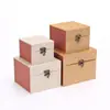 Fabricante Tejido de Algodón y Lino Hebilla Curva Brocado Caja Juego de Té de Porcelana Caja de Embalaje para Taza de Té Sello Jianzhan Caja de Regalo China Antigua Jiangsu