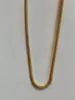 Dazan Atacado Em Estoque Europeu e Americano Transfronteiriço Estilo Simples Retrô Ouro Real 18K Banhado Aço Titânio 41cm Corrente de Malha Redonda 3mm