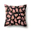 Funda de almohada de poliéster Decoración de coche Funda de almohada impresa para el hogar Funda de cojín de cintura Cojín de coche Funda de cojín de mesita de noche QTA37