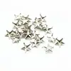 Liu Ding Remache DIY Material de Hierro Chapado Estrella de Cinco Puntas Uña de Garra Multitamaño Plata Accesorios de Ropa