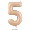 Globo de Película de Aluminio de 32 pulgadas 40 pulgadas Color Caramelo Crema de Belleza Imitación Número Grande Decoración para Fiesta de Propuesta Confesión Cumpleaños