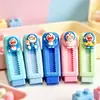 Goma de borrar retráctil con parche de resina de Doraemon, goma de borrar de dibujos animados linda para exámenes de estudiantes, goma de borrar retráctil de empuje