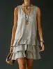 Site Independente Europeu e Americano da Amazon Transfronteiriço Moda Primavera/Verão 2026 Vestido Regata Casual Soltinho Liso para Mulheres