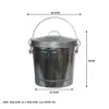 Bote de Basura Metálico Pequeño Personalizado, Cubo de Almacenamiento de Hierro Galvanizado con Tapa, Cubo de Almacenamiento de Hierro con Asa