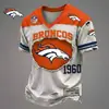 Camiseta para Hombre Estampada de Equipo de la NFL Transfronterizo, Casual de Manga Corta Estilo Jersey de Fútbol Americano, Ropa para Hombre de Comercio Exterior