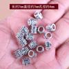 Xizang prata contas soltas tamanho contas contas colar corda acessórios contas furo grande fazendo pulseira acessórios diy