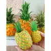 Modelo de piña real, fruta artificial, piña de plástico, piña con peso, reconocimiento de objetos para jardín de infantes, decoración de puesto de frutas de hotel.