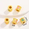 Estilo Chinês Antigo Ouro Óleo Gotejante Liga Borboleta Espaçador Contas Passante Contas Soltas Pulseira Colar Pulseira DIY Acessórios de Joias