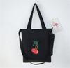 Bolsa de Lona para Mulheres Série de Frutas de Desenho Animado Fofo Bolsa de Lona para Mulheres Ombro Único Simples e Elegante Bolsa de Mão Estudantil Bolsa de Compras