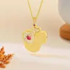 Popular collar de calabaza de esmalte en Xiaohongshu, cadena para la clavícula de estilo chino retro de lujo ligero para mujer, regalo de alta gama para el Festival Qixi