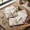 Sobre de papel de paja biodegradable hecho a mano con textura en relieve, carta de amor romántica escrita a mano, juego de sobres estilo europeo para el Día de San Valentín