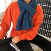Bufanda de punto de ganchillo artística vintage de otoño e invierno, estilo coreano, moda simple, color sólido, cuello largo de lana para mujer, doble uso