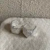 Brincos Plissados Geométricos em Forma de C com Agulha de Prata, Brincos Personalizados Modernos e Elegantes, Luxo Acessível, Brincos de Alta Qualidade e Versáteis para Mulheres