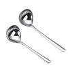 Cuchara de Acero Inoxidable 304 con Mango Largo, Cuchara Profunda y Engrosada para Beber en Casa, Cuchara Redonda de Cabeza Grande, Cuchara Pequeña, Cuchara para Gachas