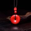 Colgante de Paz de Cinabrio Crudo Arena Dorada Púrpura de Alto Contenido Arena Roja Imperial Colgante de Collar del Año del Zodiaco Venta al por Mayor Dropshipping