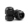 Conector de Nylon con Agujero Plano Poroso Cabezal de Fijación de Cable de Dos Agujeros Cabezal de Prensaestopas M25 Conector Impermeable para Cable de Múltiples Conductores