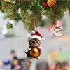 Transfronteiriço Novo Produto Natal Criativo Gato Fofo Casa de Natal Decorações de Árvore de Natal Acrílico Plano Pendurado