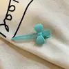 Presilha de Cabelo com Laço Colorido para Meninas, Grampo de Cabelo Sem Costura para Franja, Acessório de Cabelo em Liga Metálica Texturizada
