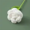 Nova flor de lã rosa creme Ramo finalizado cor de macaron rosa cor pequena fresca cheia de vitalidade