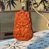 Acessórios de pingente tradicionais feitos à mão da popular marca HeXiang, ornamento para pendurar no carro, amuleto triangular da paz
