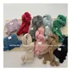 Novo cachecol corta-vento de outono e inverno para crianças, cor sólida, design trançado tridimensional, unissex, versátil, com pompons, para aquecimento e proteção do pescoço