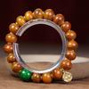 Pulsera de Hueso de Camello de Xizang de un Solo Círculo Pulsera de Hilo de Hueso para Hombres y Mujeres Juguete Cultural Material de Jade Pátina Turquesa Cuentas Dzi para Manualidades al por Mayor