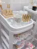 Carrinho de Armazenamento para Nail Art Gabinete de Armazenamento para Esmalte em Gel Enfeites Multicamadas com Rodas Prateleira Novas Ferramentas de Celebridade da Internet