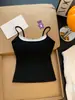 Nova camisola sexy e moderna de renda, falsa peça dupla, para mulheres, peça externa de verão, justa, sem mangas
