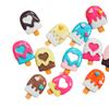 Paleta de Resina Corazón Artificial Helado Hebilla de Zapato Flor de Zapato Caja de Papelería Juguete de Comida DIY Accesorios de Joyería