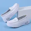 Zapatos de Enfermera para Mujer en Stock, Otoño, Suela Blanda, Transpirables, Antideslizantes, Huecos, Cuero Genuino, Zapatos de Trabajo Médicos, Comercio Exterior Transfronterizo, Dropshipping