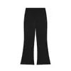 Conjunto de Top Curto com Gola Grande + Calça Flare para Comércio Exterior Europeu e Americano Aliexpress Mais Vendido Estilo Primavera de Alta Qualidade