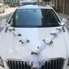 Decoração de carro de casamento cocar de carro flor suprimentos de casamento principal carro de casamento conjunto de layout personalidade criativa equipe secundária conjunto completo