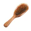 Peine de Madera Maciza para Mujeres, Peine Masajeador con Cojín de Aire para Uso en Casa, Peine Alisador y Estilizador con Dientes de Bambú