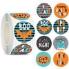 Rollo de 500 pares Feliz Halloween Juguete para niños Animal Gracias Etiquetas Adhesivas Decorativas