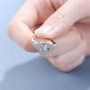 Anillo de diamante de circonio flash diseño nicho moda temperamento anillo transfronterizo anillo femenino suministro de joyería en vivo fábrica