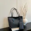 Bolsa Tote Texturizada com Estampa Vintage para o Dia a Dia, de Ombro, Moda Europeia e Americana Feminina, Nova Moda 2026, Bolsa de Grande Capacidade