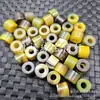 Ágata Antigua Agujero Grande Passepartout Jade Cuentas Sueltas Ágata Amarillo Verde Columna Recta Pulsera Cuentas de Buda Accesorios de Joyería Cuentas