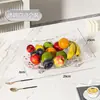 Bandeja de frutas para sala de estar, mesa de centro para el hogar, bandeja de frutas, bandeja ligera de lujo de alta gama para inauguración de la casa, exquisita bandeja para dulces, bandeja para exhibición de bocadillos
