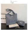 Bolso de lona de pana de gran capacidad 2023, nuevo bolso bandolera de pana estilo Mori, estilo artístico y sencillo, ideal para madres.