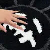 Alfombra Redonda Amazon Terciopelo Espeso Decorativa Hogar Dormitorio Alfombrilla de Mesita de Noche Imitación Cachemir Plegable Resistente a Manchas