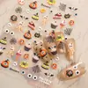 Redanco5D Estampado Ins Popular Pegatinas para Uñas Fantasma de Halloween Esqueleto Pequeño Pegatinas 3D para Uñas He1915