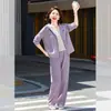 Traje Deportivo de Otoño para Madre 2026 Estilo Nuevo Moda Otoño Primavera para Edad Media Sudadera con Capucha Holgada Conjunto Casual de Dos Piezas